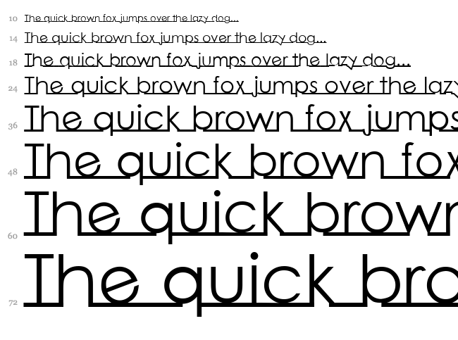 Linearmente font waterfall
